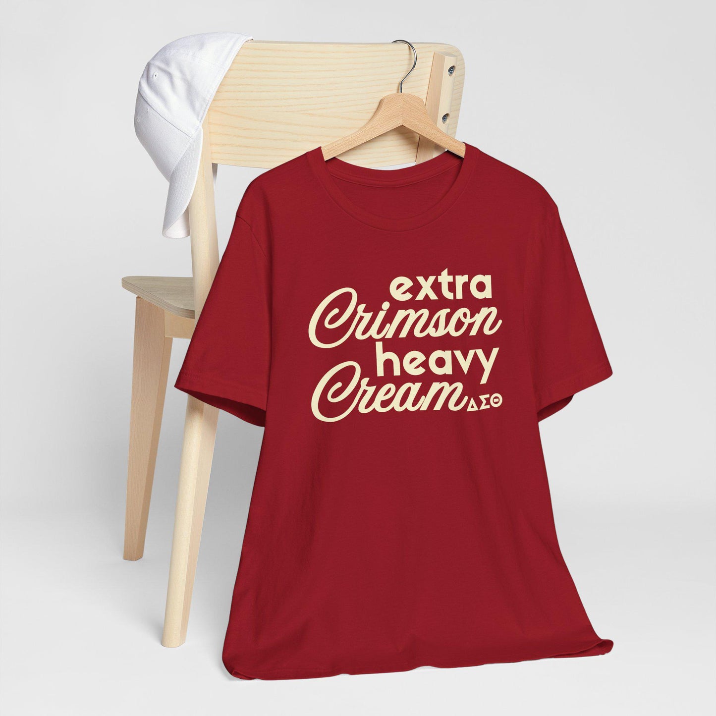 Extra Crimson Heavy Cream Delta Sigma Theta Crimson and Cream Short Sleeve Tee