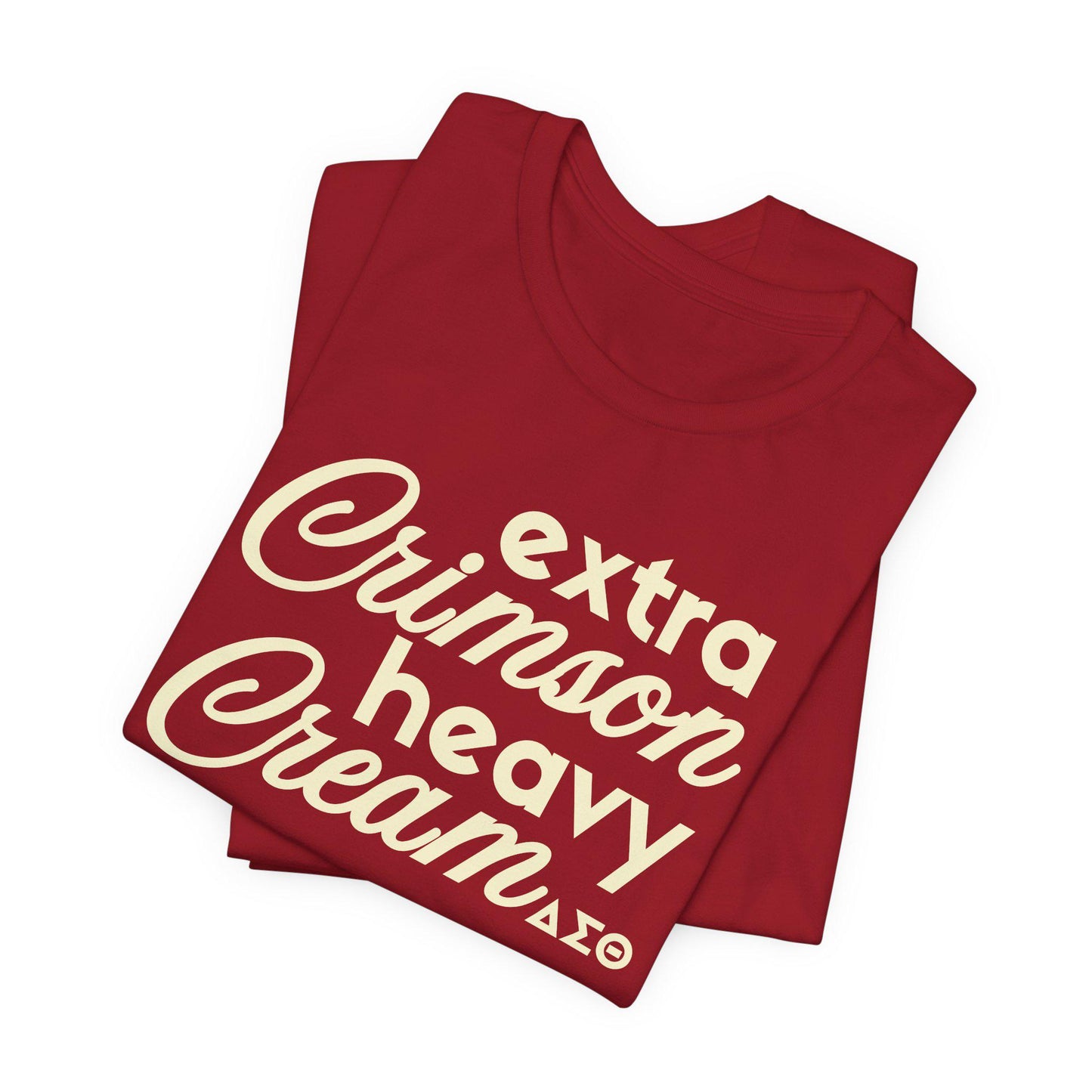 Extra Crimson Heavy Cream Delta Sigma Theta Crimson and Cream Short Sleeve Tee