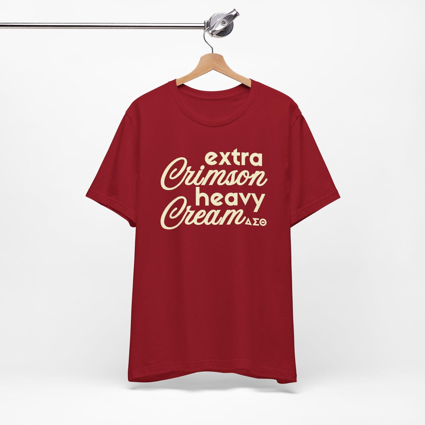 Extra Crimson Heavy Cream Delta Sigma Theta Crimson and Cream Short Sleeve Tee