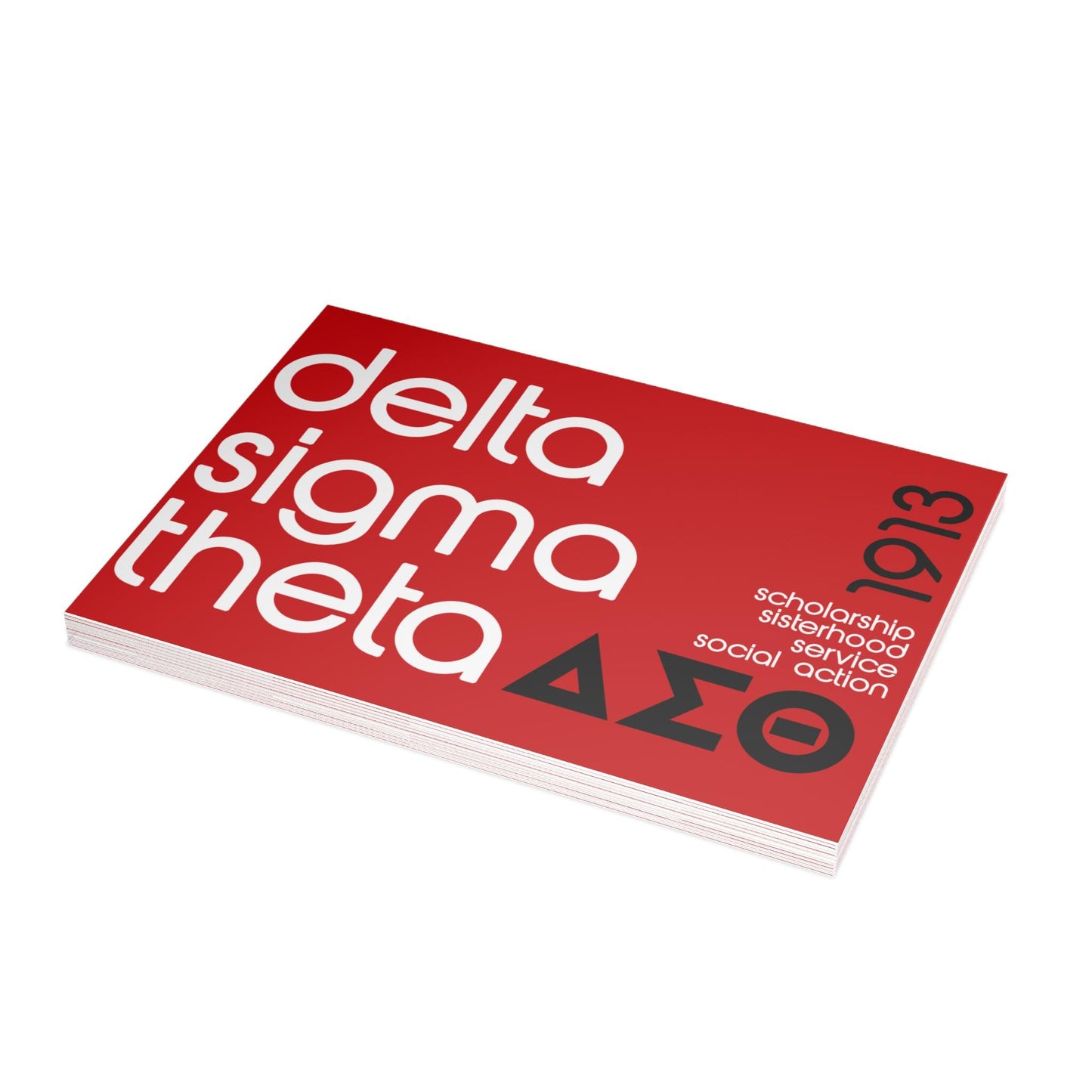 Delta Sigma Theta Greeting Cards | Blank Inside Multipurpose | Just Because Sorority Note | Everyday Sisterhood Gift (1, 10, 30, and 50pcs)