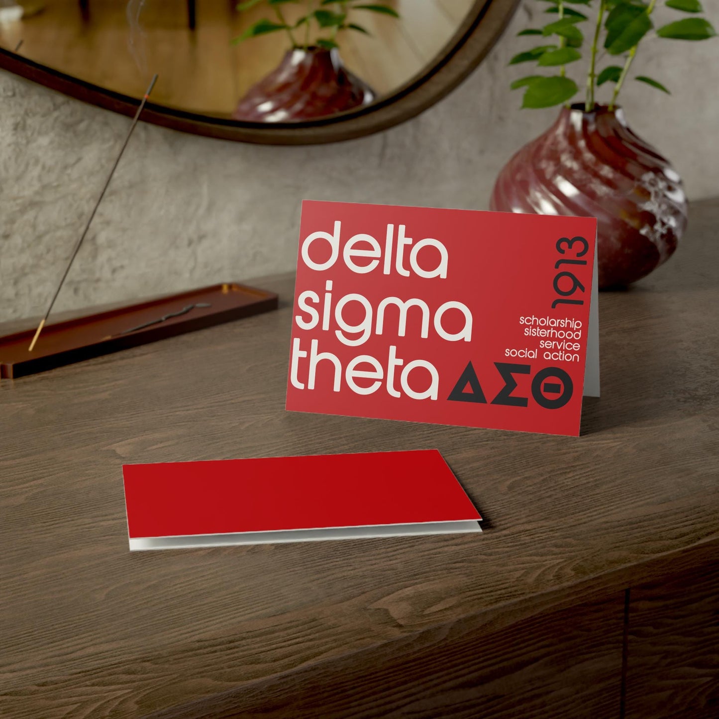 Delta Sigma Theta Greeting Cards | Blank Inside Multipurpose | Just Because Sorority Note | Everyday Sisterhood Gift (1, 10, 30, and 50pcs)