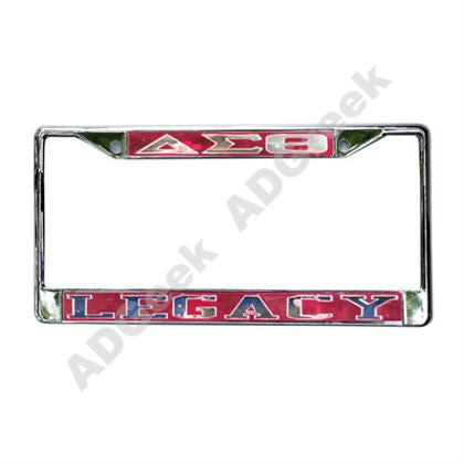 Premium Mirror Delta Sigma Theta License Plate Frame