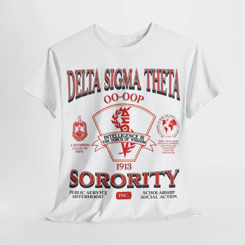 Pre-Order: Delta Sigma Theta Heritage Tee | 90s Style Retro Oversized Print