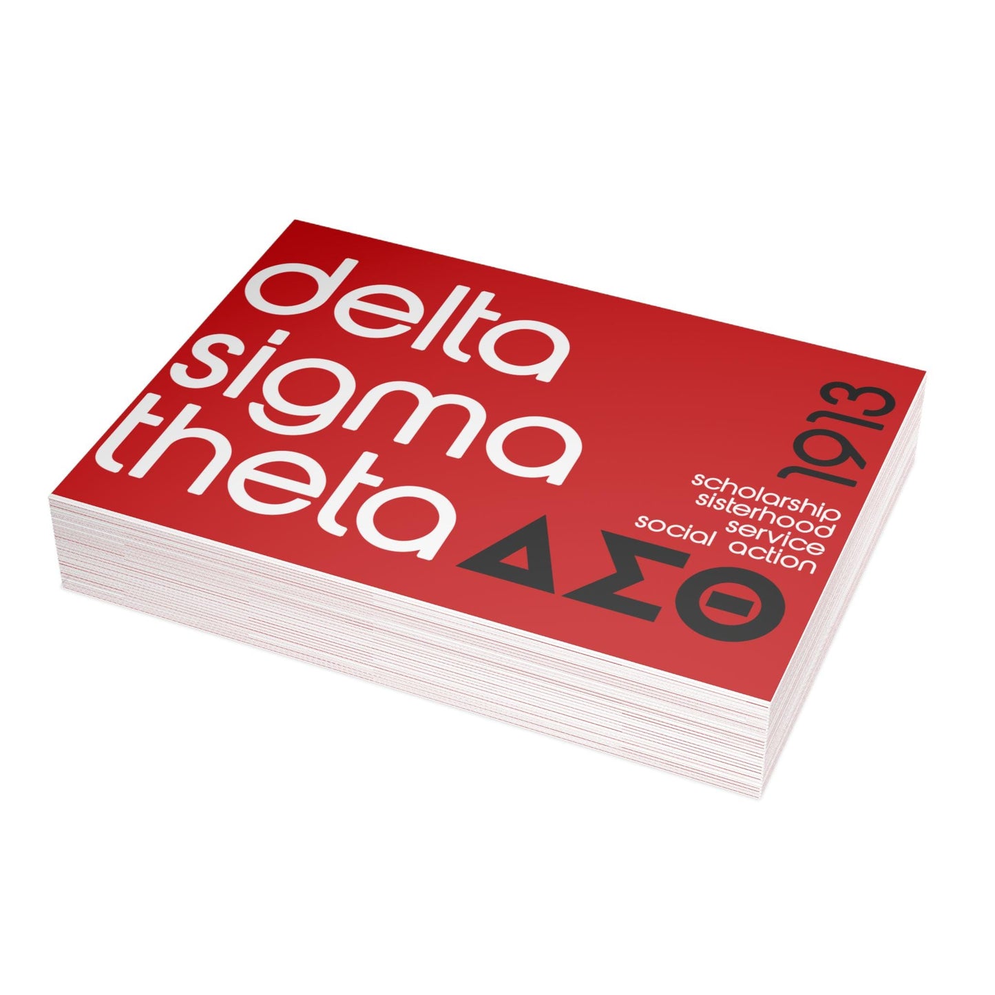 Delta Sigma Theta Greeting Cards | Blank Inside Multipurpose | Just Because Sorority Note | Everyday Sisterhood Gift (1, 10, 30, and 50pcs)