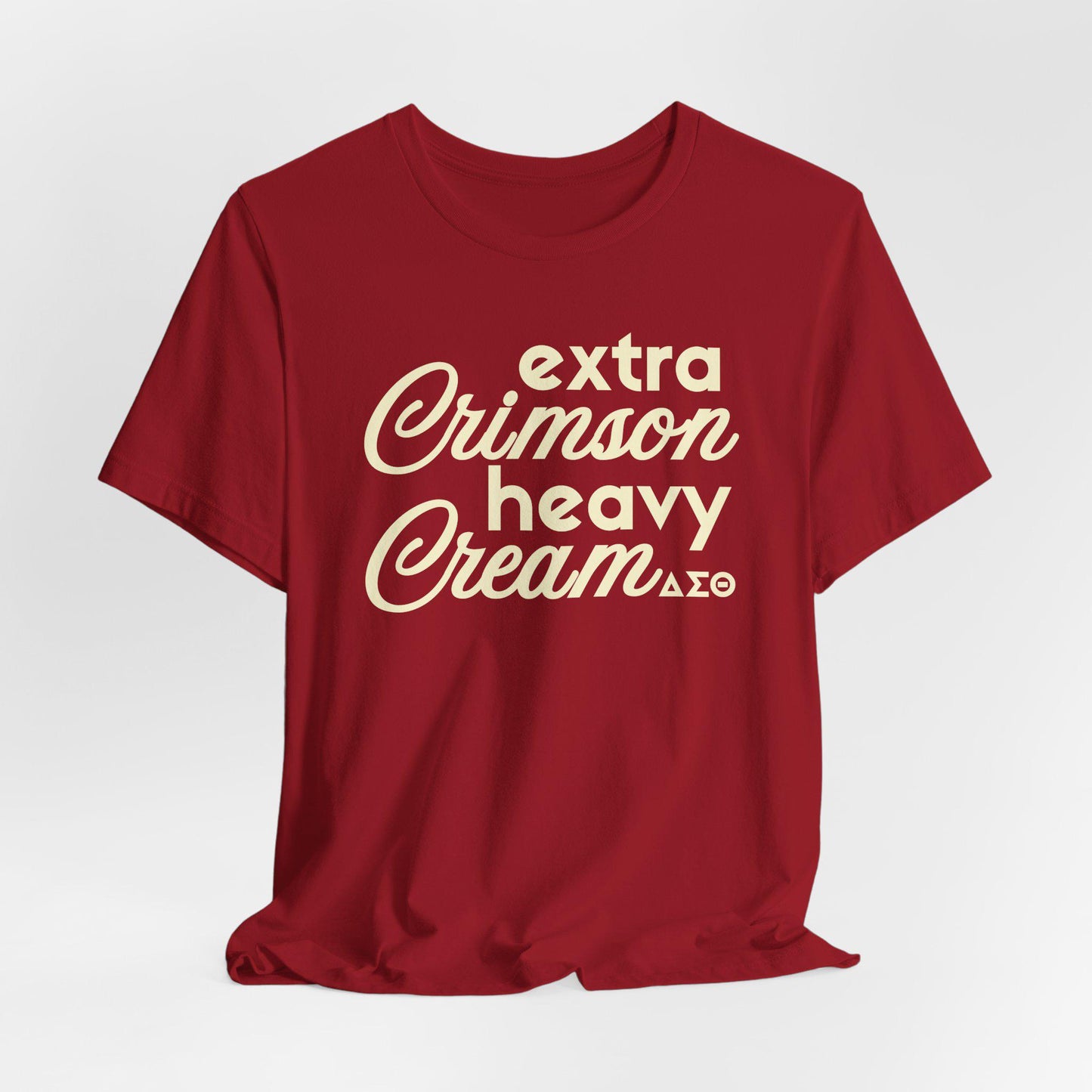 Extra Crimson Heavy Cream Delta Sigma Theta Crimson and Cream Short Sleeve Tee