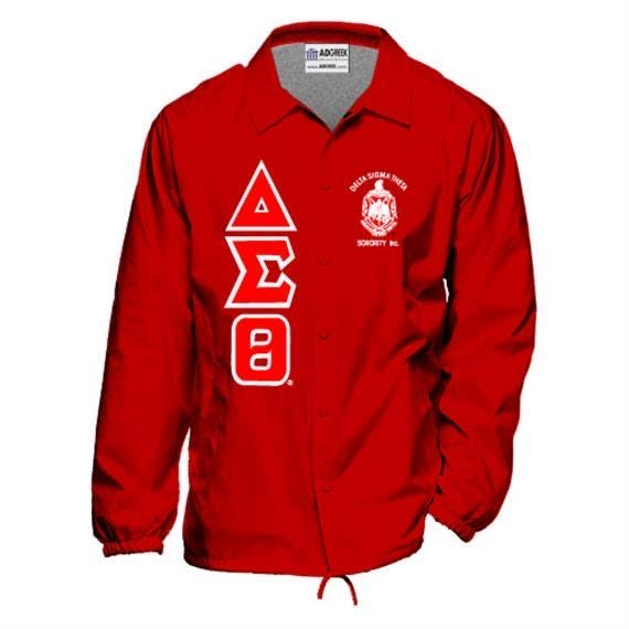 Delta Sigma Theta Line Jacket | Crossing Jacket | Coaches Jacket Vintage Style Aesthetic | Delta Sigma Theta Gifts