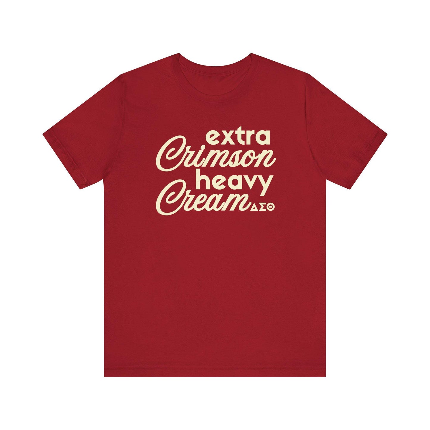 Extra Crimson Heavy Cream Delta Sigma Theta Crimson and Cream Short Sleeve Tee