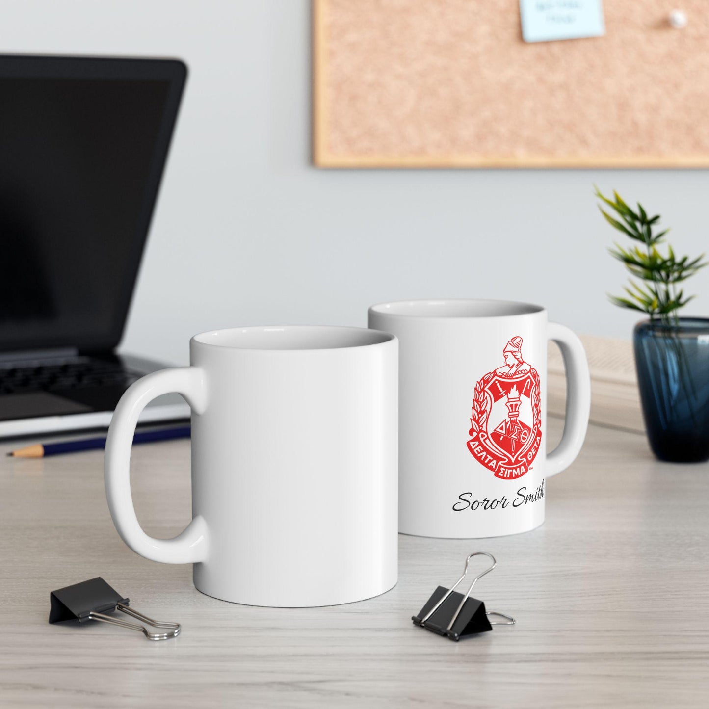 Personalized Delta Sigma Theta Mug Right Hand, Sorority Coffee Cup, Greek Letter Gift, Sisterhood Tea Mug, Custom Ceramic Drinkware, 11oz