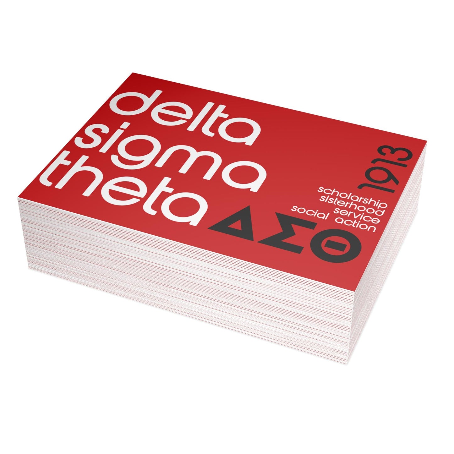 Delta Sigma Theta Greeting Cards | Blank Inside Multipurpose | Just Because Sorority Note | Everyday Sisterhood Gift (1, 10, 30, and 50pcs)