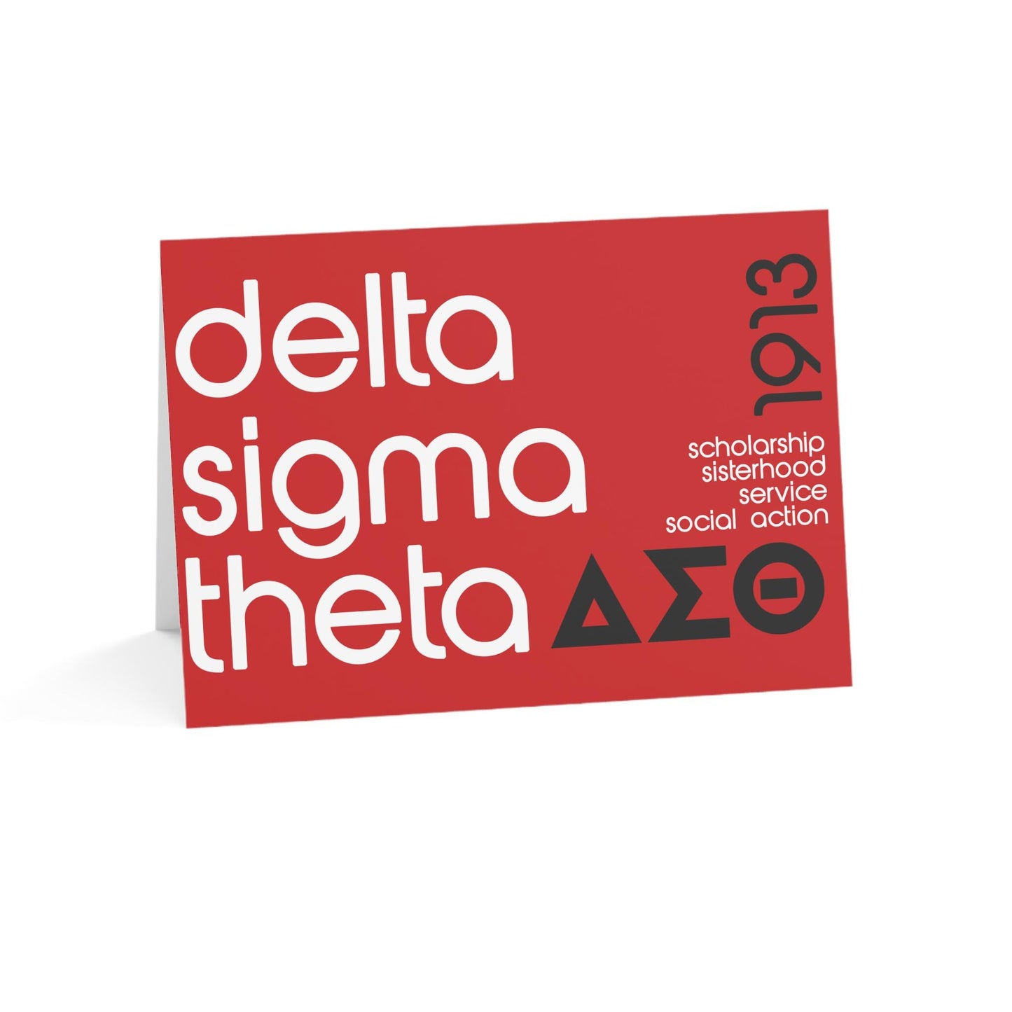 Delta Sigma Theta Greeting Cards | Blank Inside Multipurpose | Just Because Sorority Note | Everyday Sisterhood Gift (1, 10, 30, and 50pcs)
