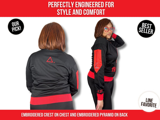 Bundle 1: Ultimate Track Jacket Bundle | Delta Sigma Theta | Line Crossing Gifts| New Initiate Bundle| Hoodie, Crest Jute Tote, Umbrella, Cap, Lanyard