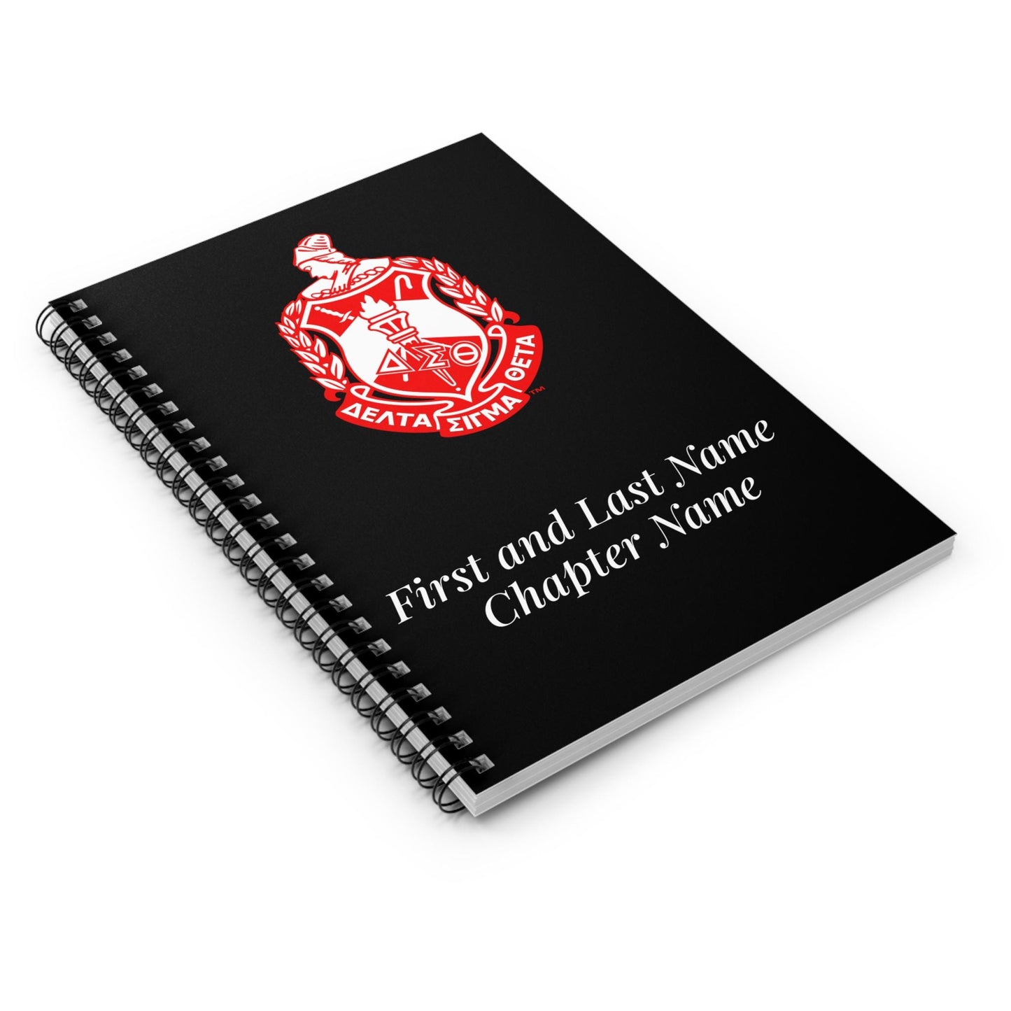 Delta Sigma Theta Spiral Notebook - Custom Journal for Meetings & Convention, Delta Business, Ruled Line, Personalized Gift, Stationery