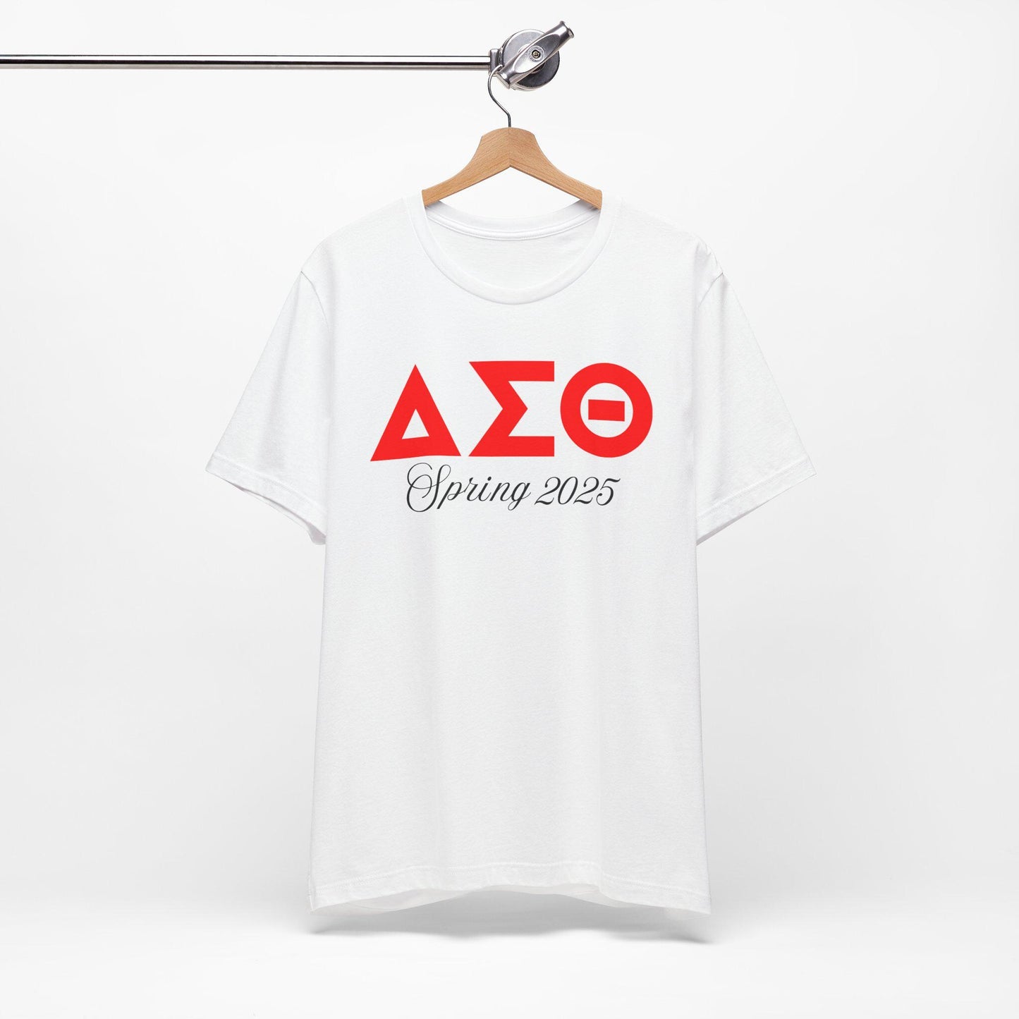 Delta Sigma Theta Spring 2025 Script Crossing Jersey Short Sleeve Tee