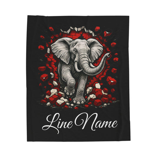 Delta Sigma Theta Trunks Up Sorority Velveteen Plush Blanket, Personalized Line Name, Cozy Throw for Home Decor, Gift for Sorority Sisters