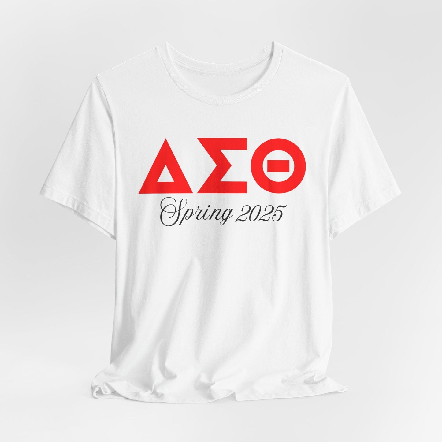 Delta Sigma Theta Spring 2025 Script Crossing Jersey Short Sleeve Tee
