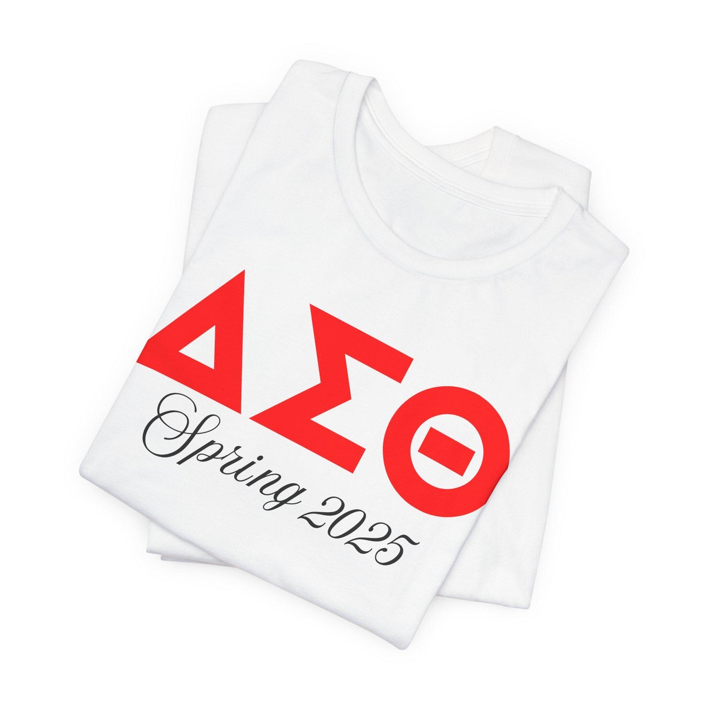 Delta Sigma Theta Spring 2025 Script Crossing Jersey Short Sleeve Tee