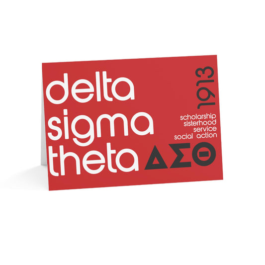 Delta Sigma Theta Greeting Cards | Blank Inside Multipurpose | Just Because Sorority Note | Everyday Sisterhood Gift  (1, 10, 30, and 50pcs)
