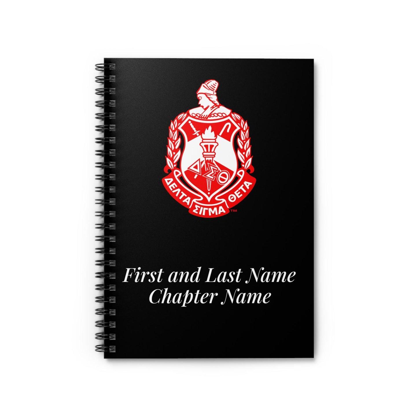 Delta Sigma Theta Spiral Notebook - Custom Journal for Meetings & Convention, Delta Business, Ruled Line, Personalized Gift, Stationery