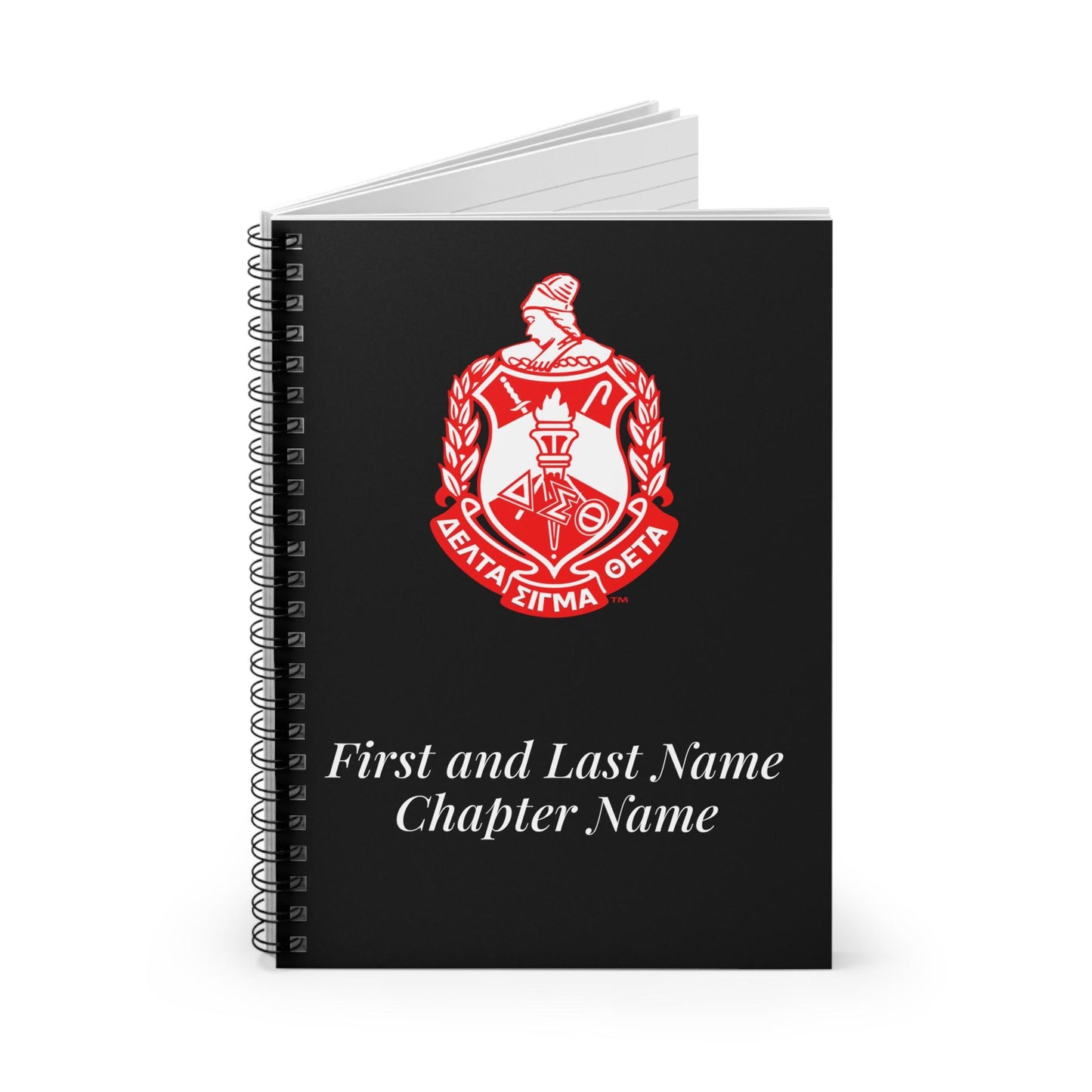 Delta Sigma Theta Spiral Notebook - Custom Journal for Meetings & Convention, Delta Business, Ruled Line, Personalized Gift, Stationery