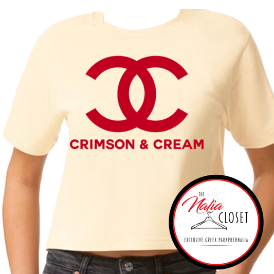 Crimson & Cream Boxy T-Shirt