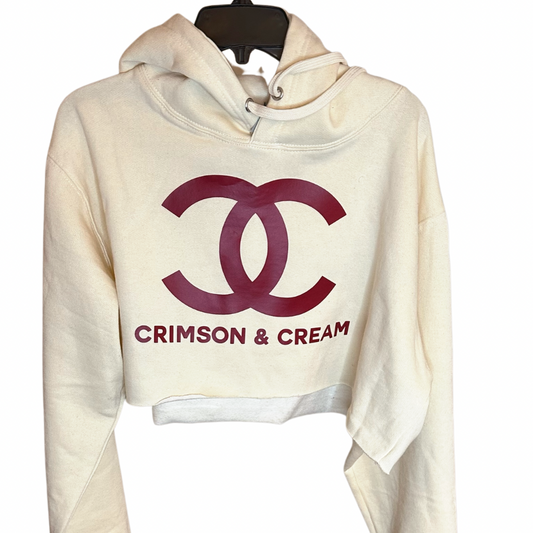 Crimson & Cream Delta Sigma Theta Cropped Hoodie Sweatshirt